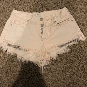 Light pink jean shorts from free people